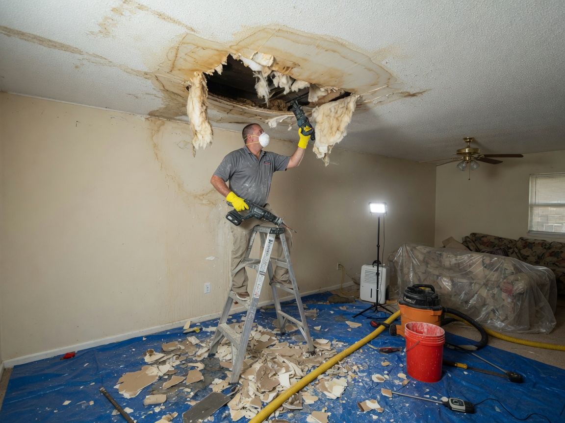 Ceiling Water Damage Repair in Carrollton, TX